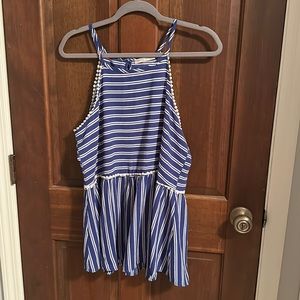 22nd stripes peplum top